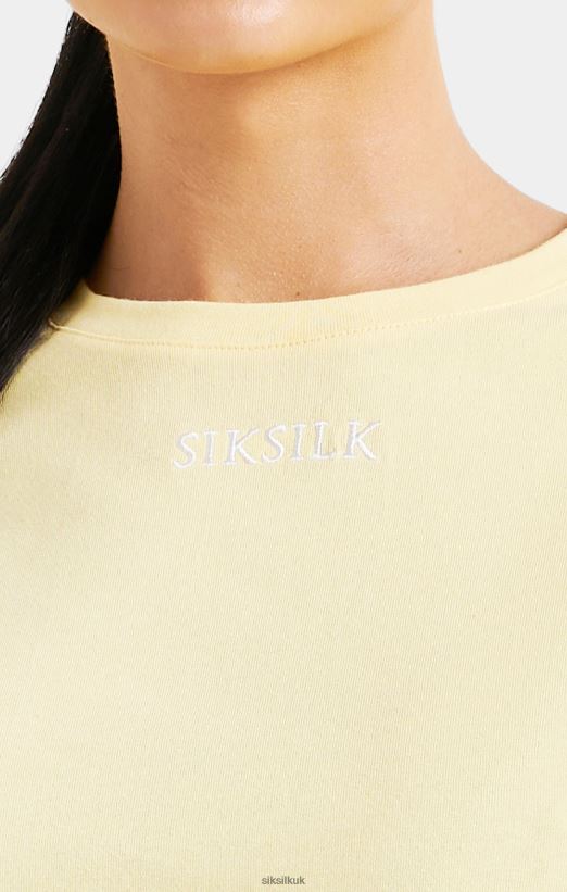 SikSilk Apparel 020XHH70 Lemon Repeat Logo T-Shirt Women