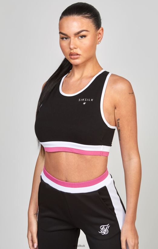 SikSilk Apparel 020XHH205 Black Retro Bralette Women