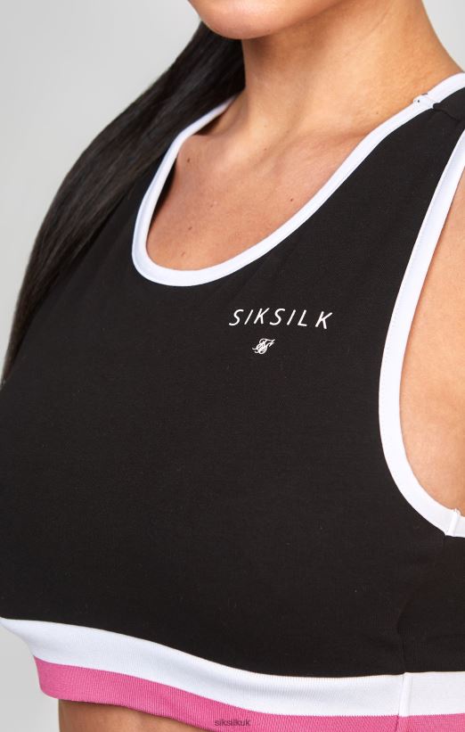 SikSilk Apparel 020XHH205 Black Retro Bralette Women