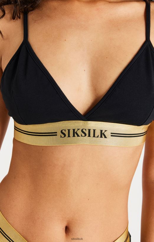 SikSilk Apparel 020XHH206 Black Triangle Bralette Women
