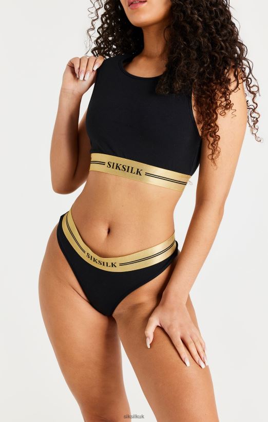 SikSilk Apparel 020XHH207 Black Racerback Bralette Women