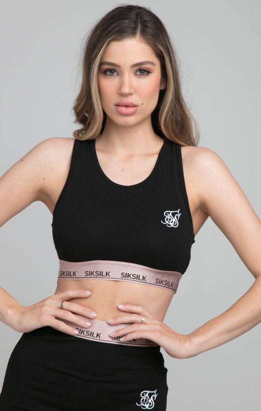 SikSilk Apparel 020XHH209 Roseate Bralette - Black Women