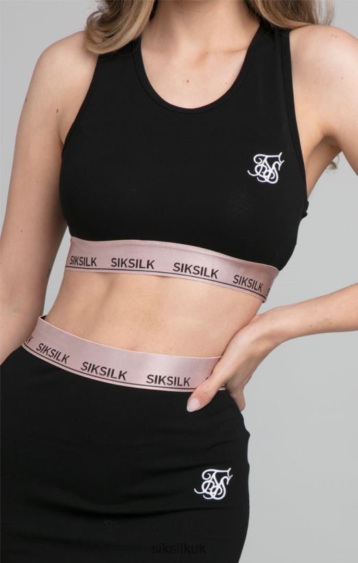 SikSilk Apparel 020XHH209 Roseate Bralette - Black Women