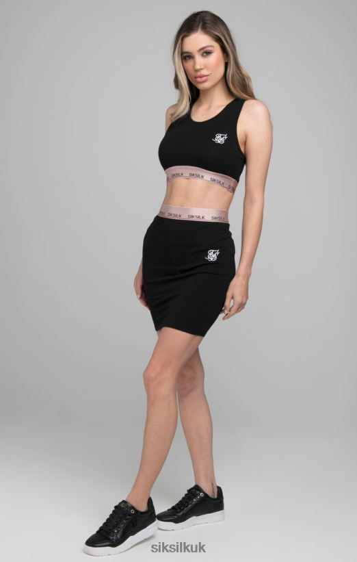 SikSilk Apparel 020XHH209 Roseate Bralette - Black Women