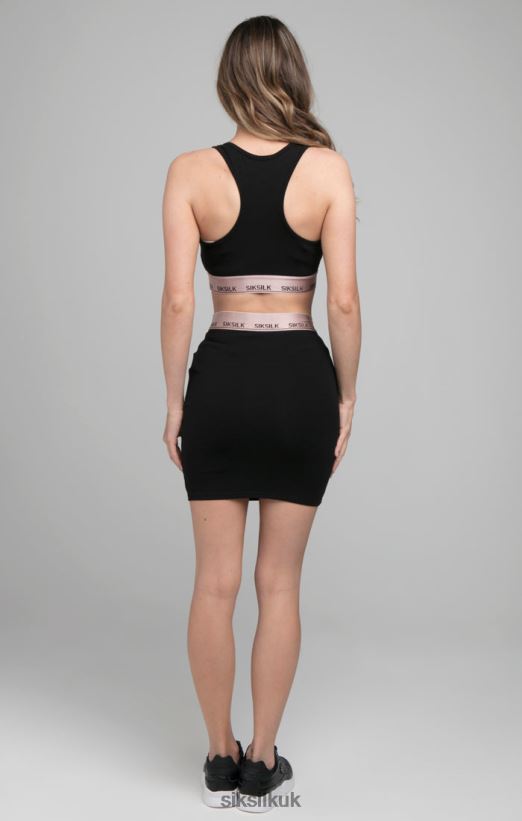 SikSilk Apparel 020XHH209 Roseate Bralette - Black Women