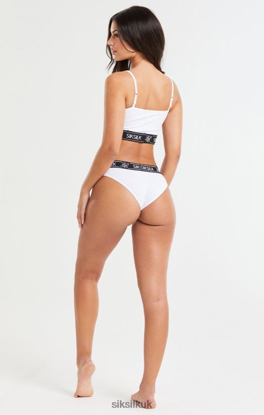 SikSilk Apparel 020XHH219 White Strap Bralette Women
