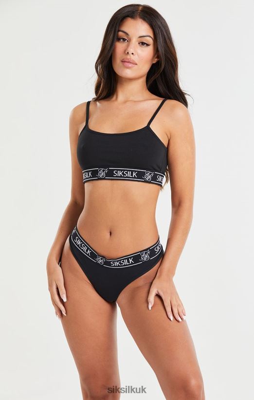 SikSilk Apparel 020XHH220 Black Strap Bralette Women