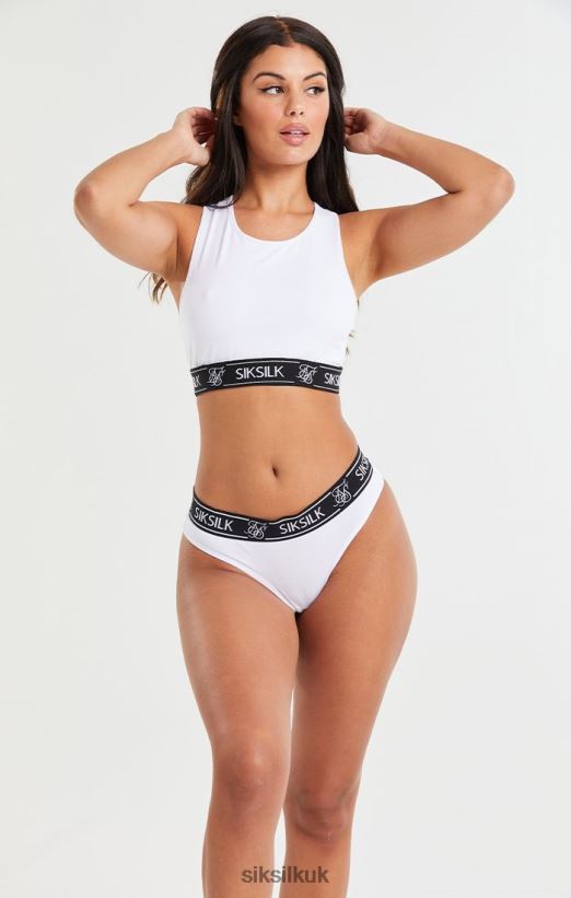 SikSilk Apparel 020XHH223 White Racerback Bralette Women