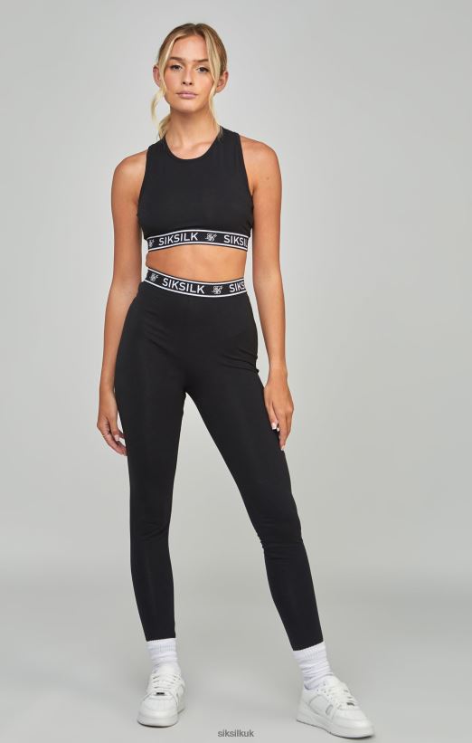 SikSilk Apparel 020XHH31 Black Essential Tape Bralette Women