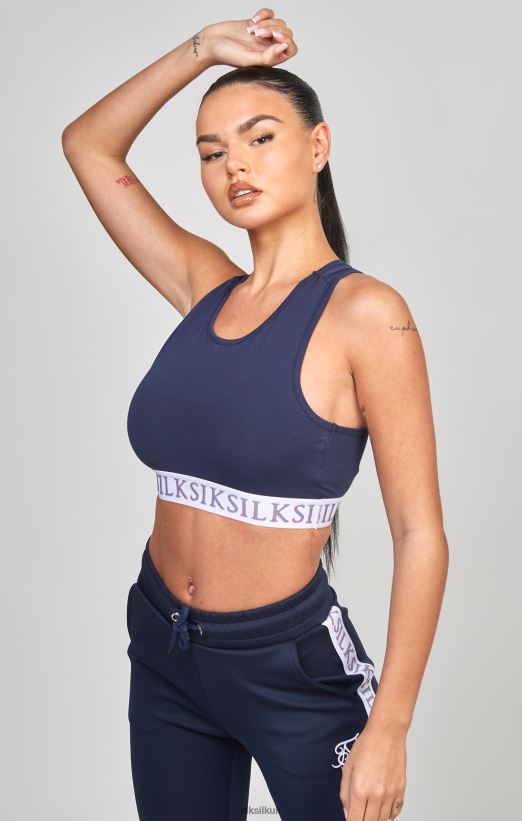 SikSilk Apparel 020XHH54 Navy Tape Bralette Women