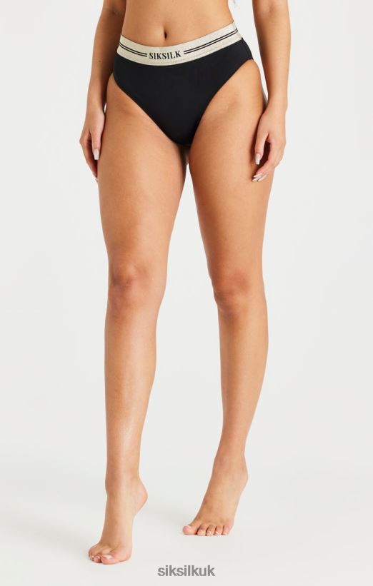 SikSilk Apparel 020XHH182 Supremacy Bikini Pants - Black Women