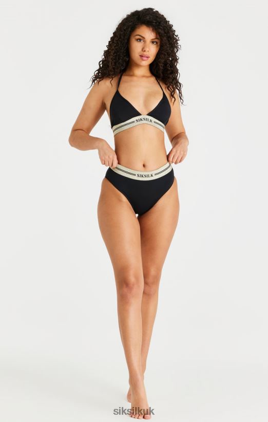 SikSilk Apparel 020XHH182 Supremacy Bikini Pants - Black Women