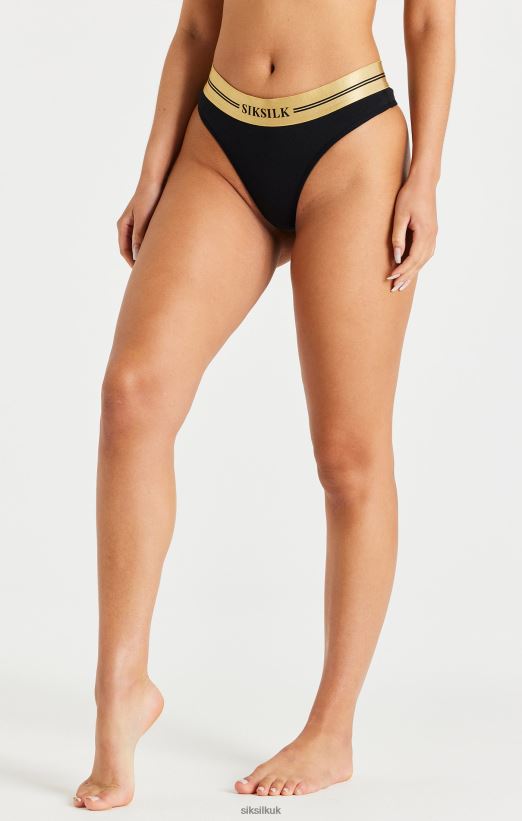 SikSilk Apparel 020XHH210 Black, White And Grey Pack Of 3 Thong Women